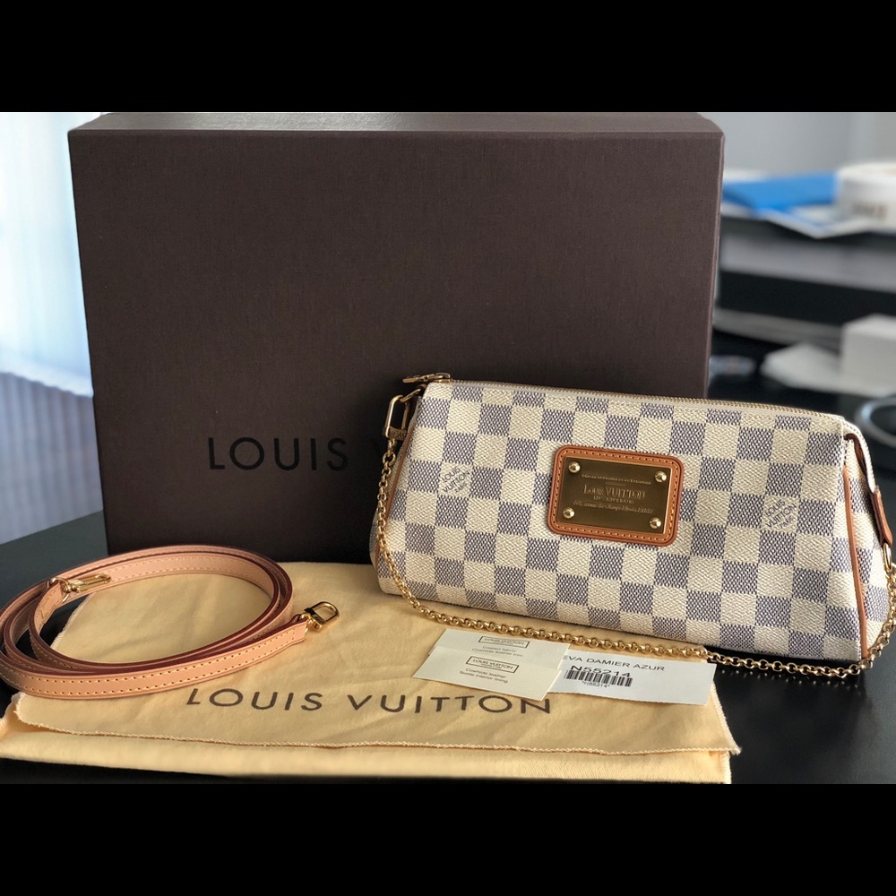 ❌❌SOLD ❌❌ AUTHENTIC! Discontinued Eva Damier Azur